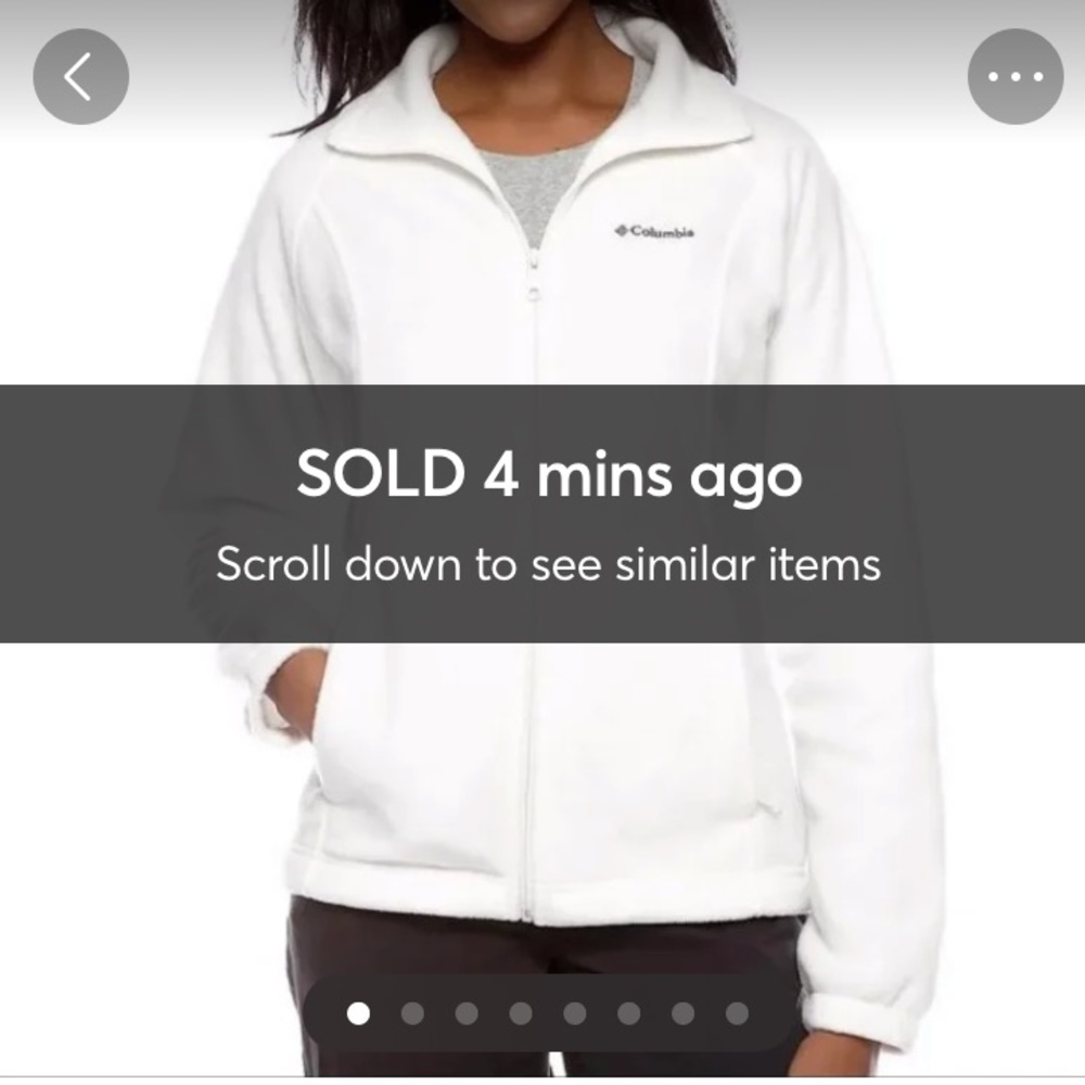 SOLD! — Columbia White Fleece Jacket